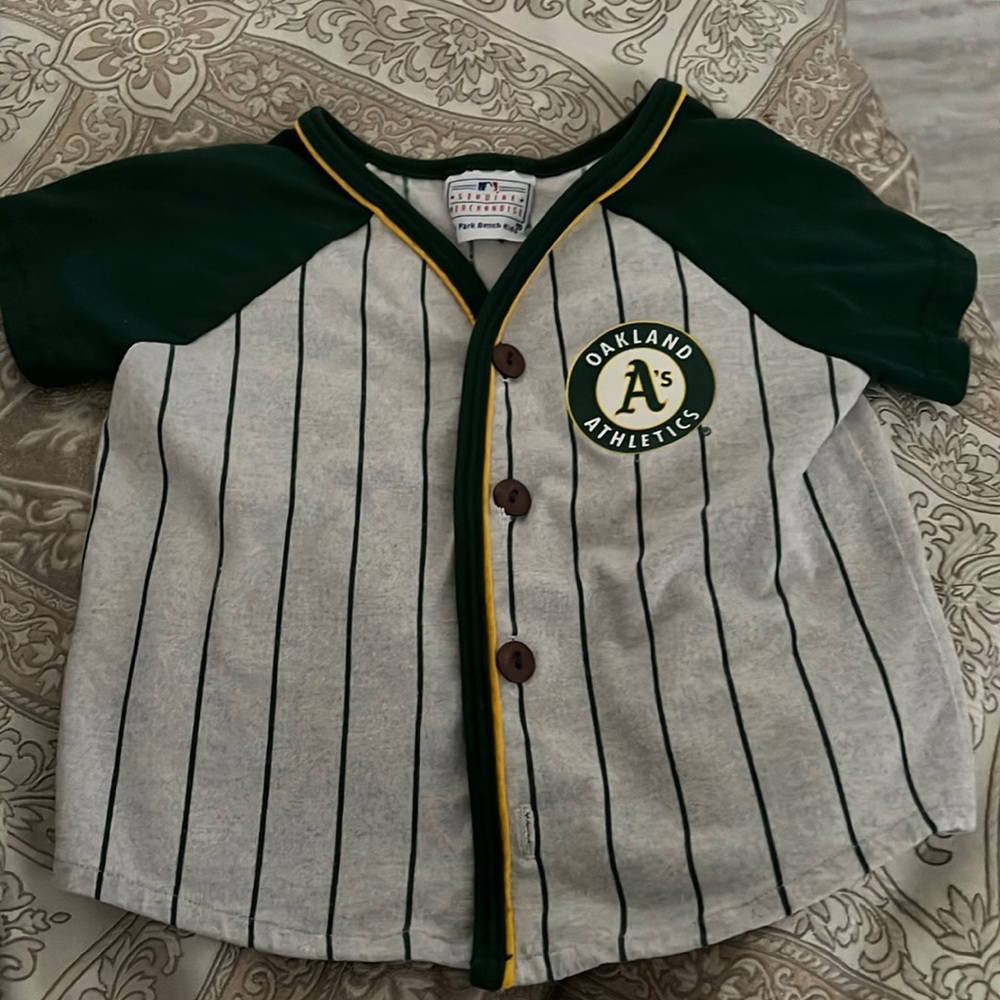 Little boys baseball jersey Oakland Athletics